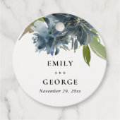 青色金ゴールド緑色フローラ水色フローラ結婚ズ フェイバータグ (正面)