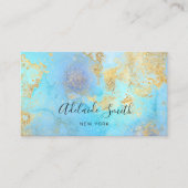 青色金ゴールド芸術的抽象芸術 名刺 (正面)