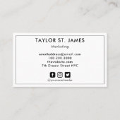 青色金ゴールド（ばちゃばちゃ）跳ねる水彩 名刺 (裏面)