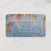 青色錆メタリック質感モノグラムイニシャル 名刺 (裏面)