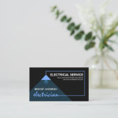 青色電力ケーブル電気技師サービス 名刺 (スタンド正面)