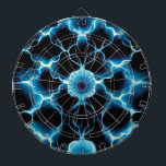 青色電気シナプス反復パターン ダーツボード<br><div class="desc">磁気稲妻と青色電気シナプス繰り返しパターン。</div>