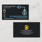 青色電気回路配線電気設備 名刺 (正面/裏面)