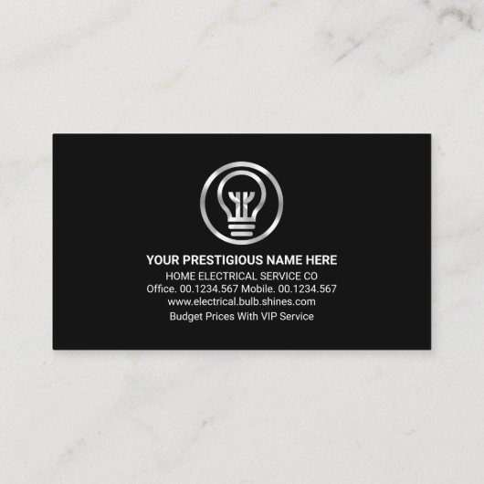 青色電気稲妻銀球 名刺 (裏面)