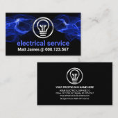 青色電気稲妻銀球 名刺 (正面/裏面)