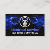 青色電気稲妻銀球 名刺 (正面)