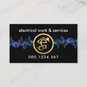 青色電波充電用ホーム配線回路 名刺 (正面)