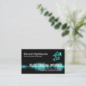 青色電流を遮断する 名刺 (スタンド正面)