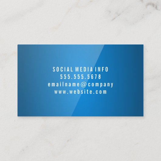 青色高光沢 名刺 (裏面)