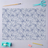 青色鳥のフローラの切り離しティッシュペーパー 薄葉紙 (クラフト)