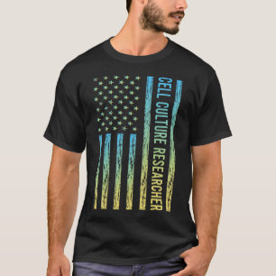 青色黄細胞培養研究者 Tシャツ
