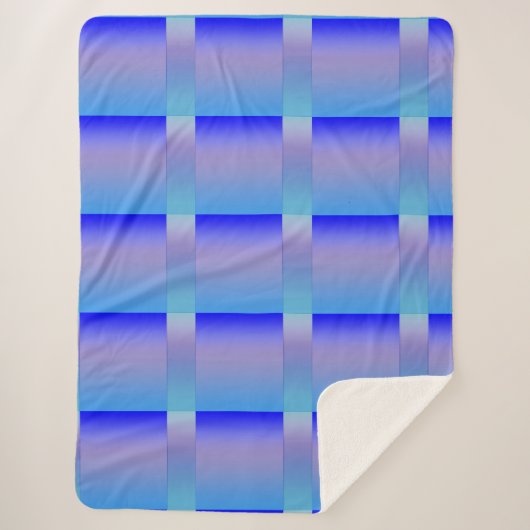 青色 シェルパブランケット (正面)