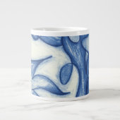 青色 ジャンボコーヒーマグカップ (正面)