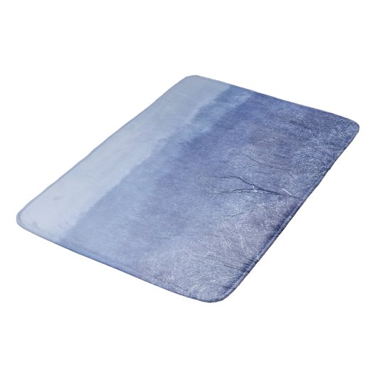 青色 バスマット (アングル)