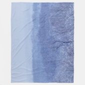 青色 フリースブランケット (正面)