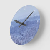 青色 ラウンド壁時計 (傾斜)
