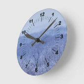 青色 ラウンド壁時計 (傾斜)