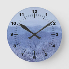 青色 ラウンド壁時計