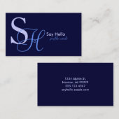 青色 名刺 (正面/裏面)