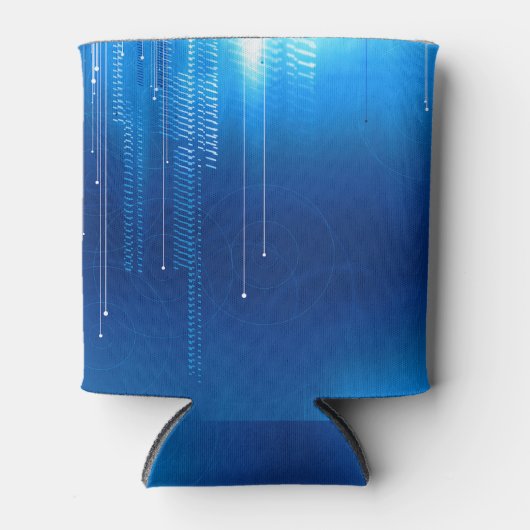 青色(線形デザインクーラーボックス) 缶クーラー (正面)