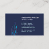 青色IIのテクニカルパターン 名刺 (裏面)