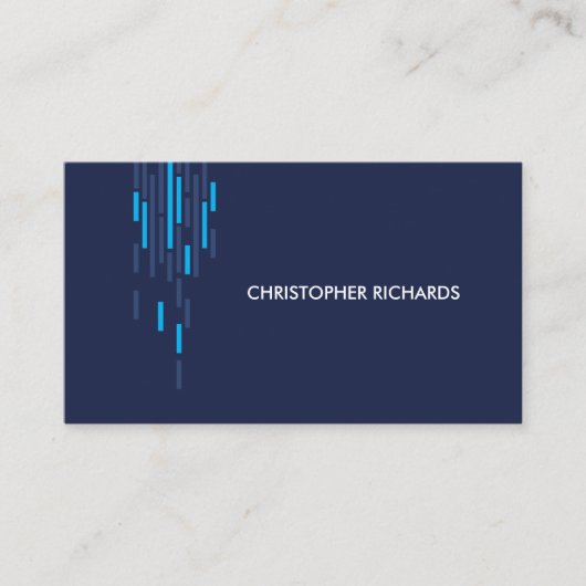 青色IIのテクニカルパターン 名刺 (正面)