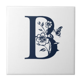 青色invitatione文字Bシンプル タイル