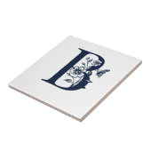 青色invitatione文字Bシンプル タイル (側面)