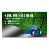 青芝刈り機園芸サービス草刈り マグネット名刺 (正面)