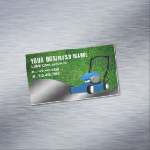 青芝刈り機園芸サービス草刈り マグネット名刺 (インサイチュ)