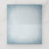 青花と白結婚花の折り座席表 プレイスカード (内部開封)