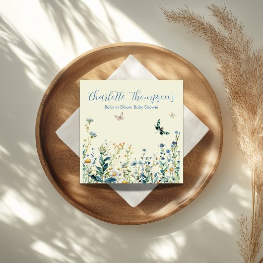 青花と緑花 スタンダードカクテルナプキン