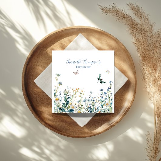 青花と緑花 スタンダードカクテルナプキン