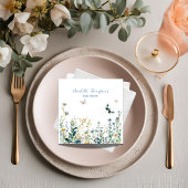 青花と緑花 スタンダードカクテルナプキン