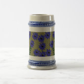 青花と花茎ディスプレイ ビールジョッキ (中央)