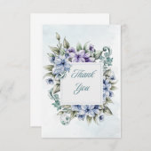 青花のフラットな感謝カード サンキューカード (正面/裏面)