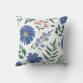 青花エレガント柄（新緑） クッション (裏面)