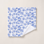 青花シャワーカーテン バスタオルセット (ウォッシュタオル)