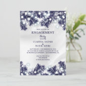 青花スタイリッシュ光パターン婚約パーティ 招待状 (スタンド正面)