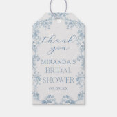 青花チャイニーズスタイル ブライダルシャワーのギフトタグ ギフトタグ (正面)