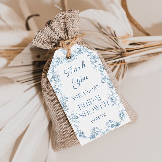 青花チャイニーズスタイル ブライダルシャワー ギフトタグ