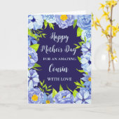 青花従姉妹ハッピーマザーの日 カード (黄色い花)