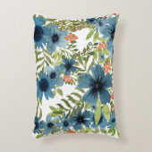 青花柄 アクセントクッション (正面(垂直))