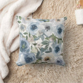 青花柄 クッション (ブランケット)