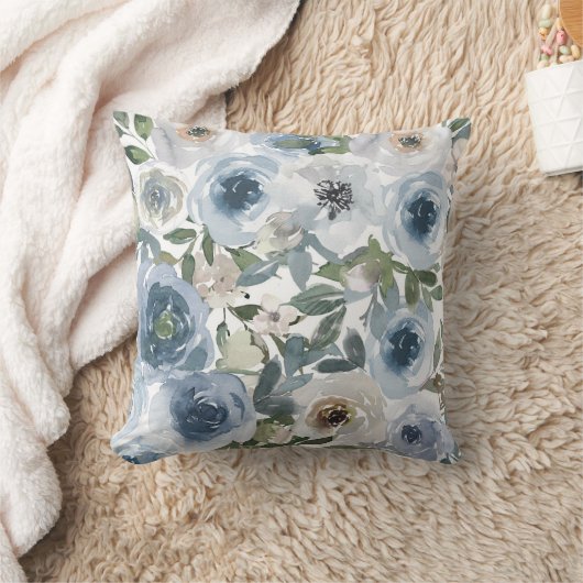 青花柄 クッション (ブランケット)