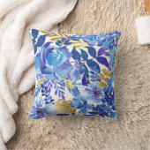 青花柄 クッション (ブランケット)