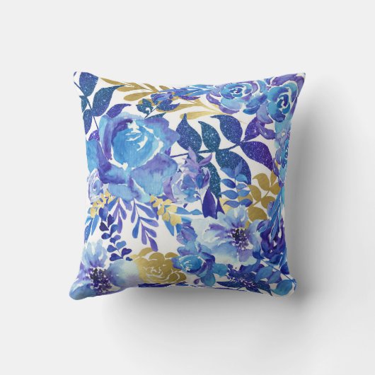 青花柄 クッション (裏面)