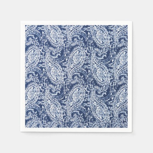 青花柄 スタンダードカクテルナプキン (正面)