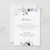 青花模様のお葬式お礼のご連絡 サンキューカード (正面)