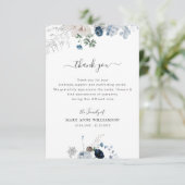 青花模様のお葬式お礼のご連絡 サンキューカード (スタンド正面)